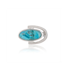 Sterling Silver Blue Mohave Turquoise Ring SSR410