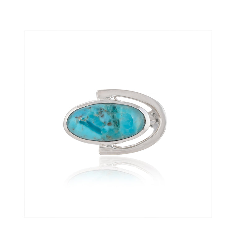 Sterling Silver Blue Mohave Turquoise Ring SSR410