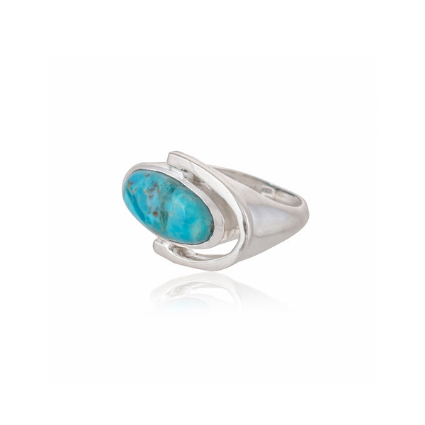 Sterling Silver Blue Mohave Turquoise Ring SSR410