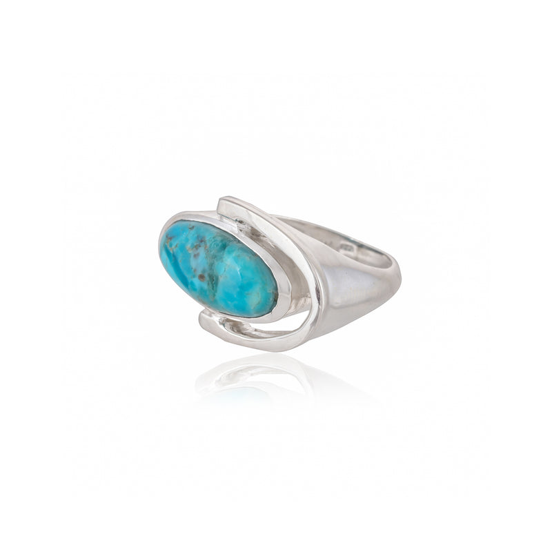 Sterling Silver Blue Mohave Turquoise Ring SSR410
