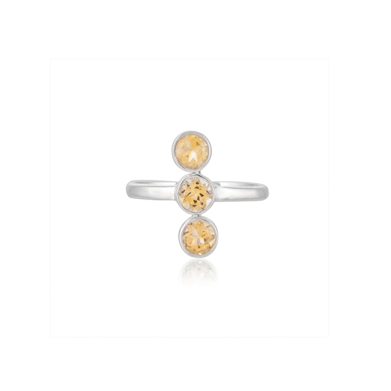 Sterling Silver Citrine Ring SSR371