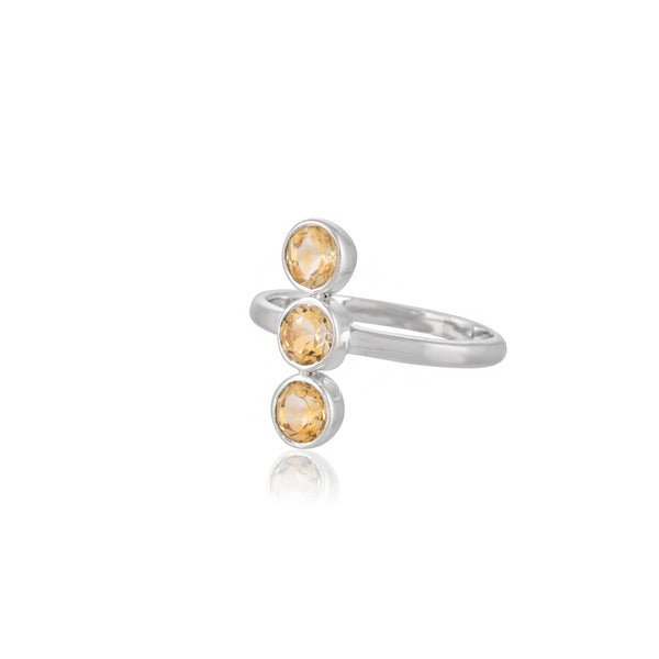 Sterling Silver Citrine Ring SSR371