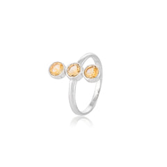 Sterling Silver Citrine Ring SSR371