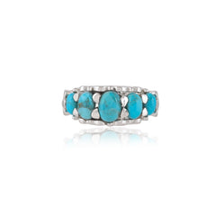 Sterling Silver Blue Mohave Turquoise Ring SSR373
