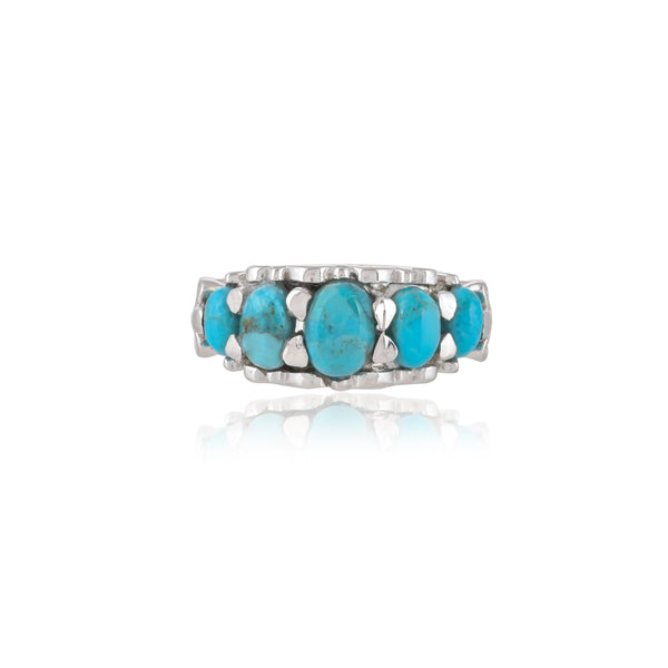 Sterling Silver Blue Mohave Turquoise Ring SSR373