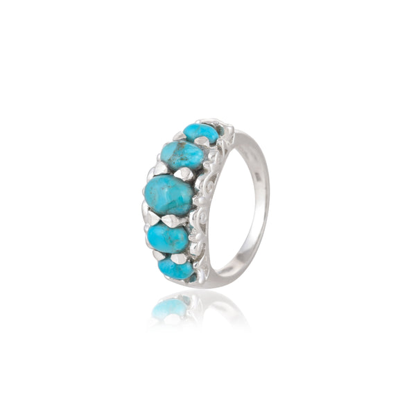 Sterling Silver Blue Mohave Turquoise Ring SSR373
