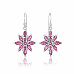 925 Sterling silver Rhodolite Earrings SSER262