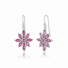 925 Sterling silver Rhodolite Earrings SSER262