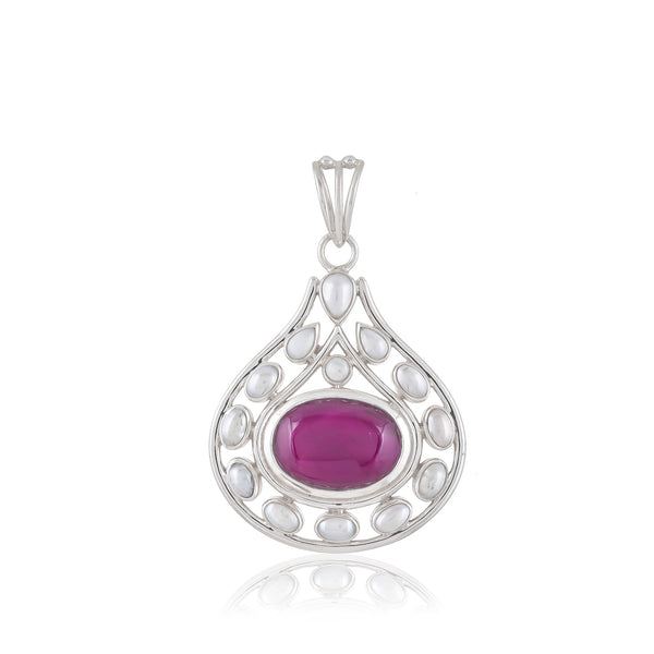 Sterling Silver Allonite & pearl Pendant SSP239