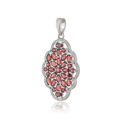 Sterling Silver Garnet Pendant SSP234
