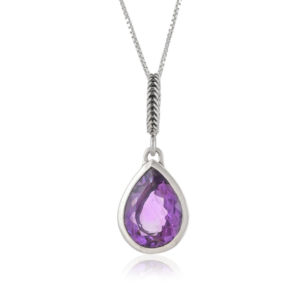 Sterling Silver Amethyst Pendant SSP237