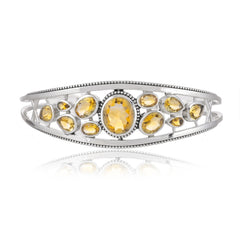 Sterling Silver Citrine Cuff Bracelet SSBR104