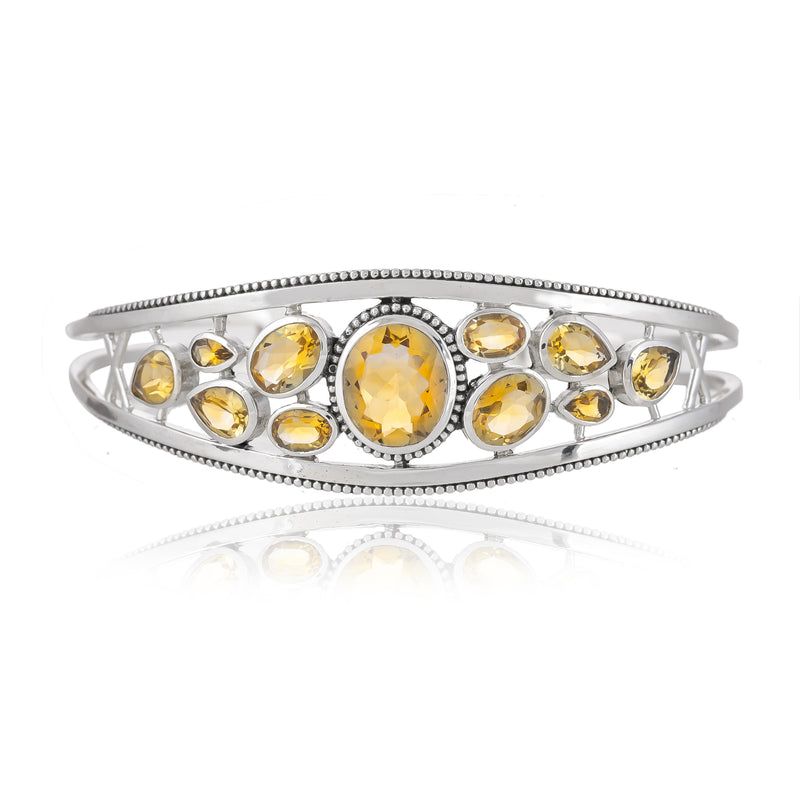 Sterling Silver Citrine Cuff Bracelet SSBR104