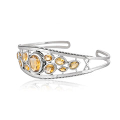 Sterling Silver Citrine Cuff Bracelet SSBR104