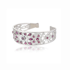 Sterling Silver Rhodolite Cuff Bracelet SSBR103