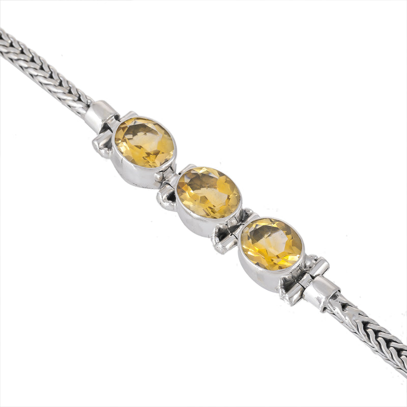 Sterling Silver Citrine Bracelet SSBR97