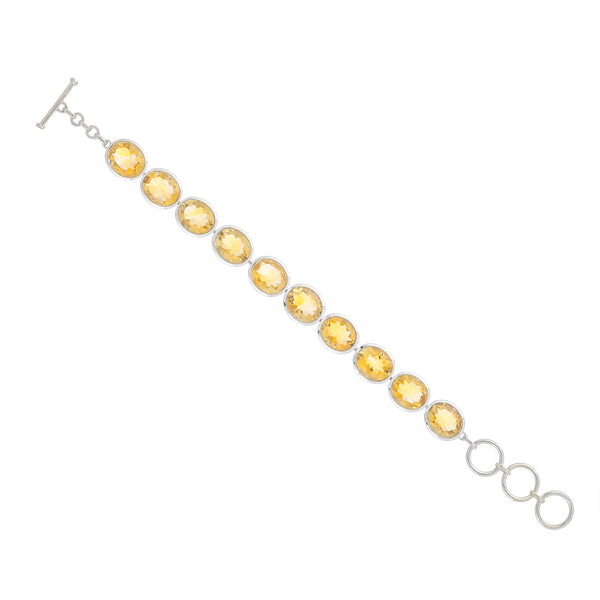 Sterling Silver Citrine Bracelet SSBR109