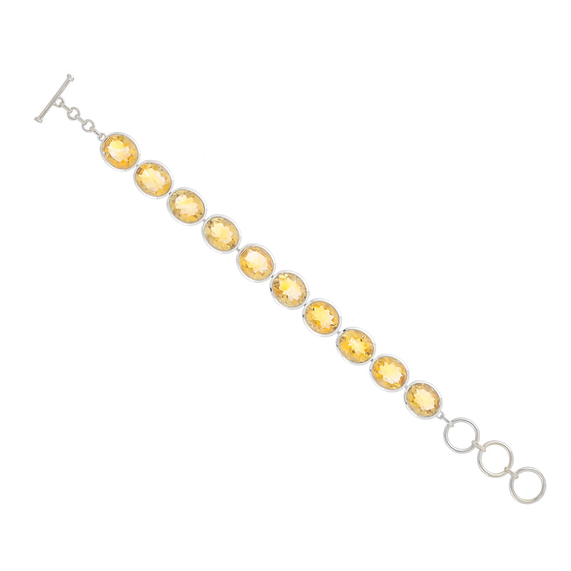 Sterling Silver Citrine Bracelet SSBR109