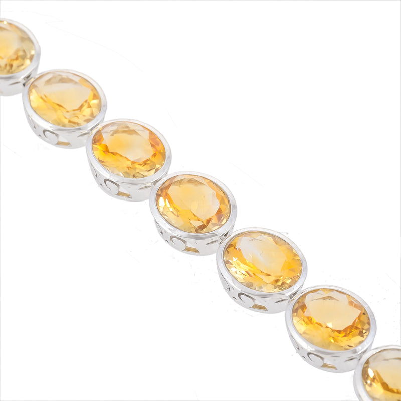 Sterling Silver Citrine Bracelet SSBR109