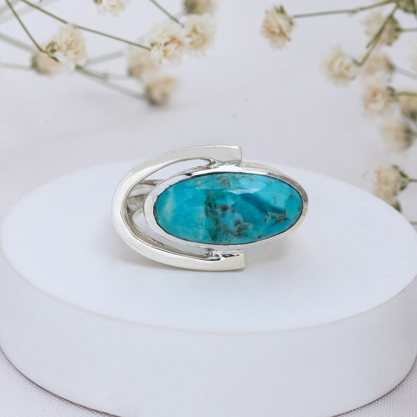Sterling Silver Blue Mohave Turquoise Ring SSR410