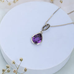Sterling Silver Amethyst Pendant SSP237