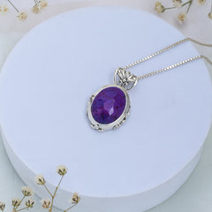 Sterling Silver Purple Mohave Turquoise Pendant SSP235