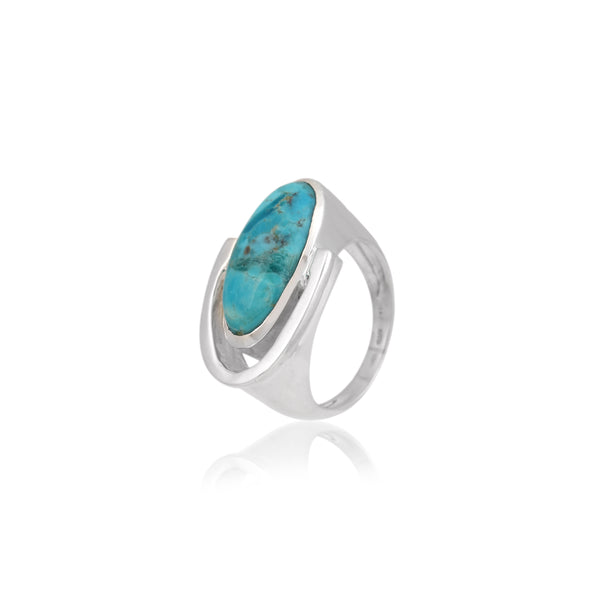 Sterling Silver Blue Mohave Turquoise Ring SSR410