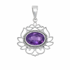Sterling Silver Amethyst Pendant SSP99