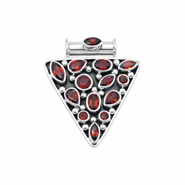 Sterling Silver Garnet Pendant SSP98
