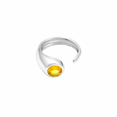 Sterling Silver Citrine Ring SSR302