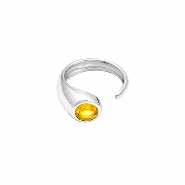 Sterling Silver Citrine Ring SSR302