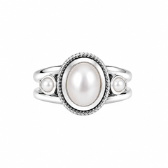 Sterling Silver Pearl Ring SSR421