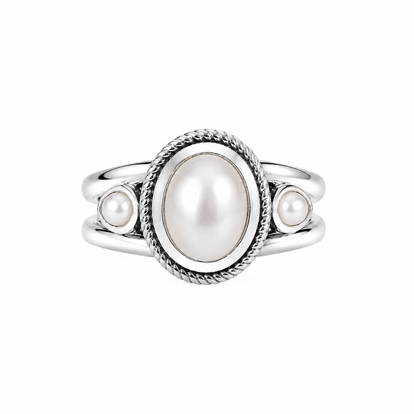 Sterling Silver Pearl Ring SSR421