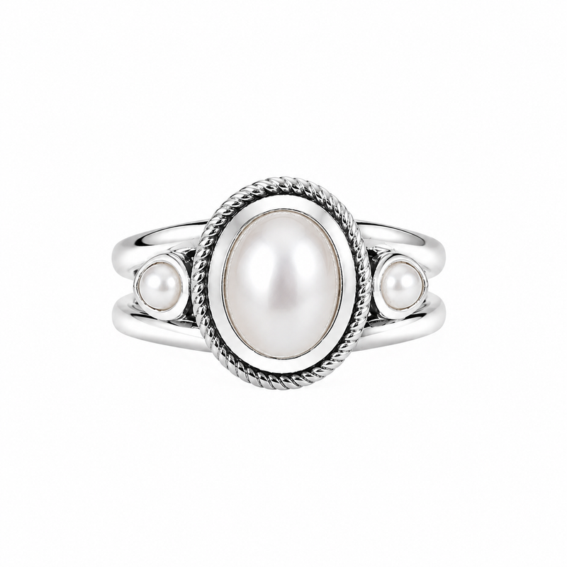 Sterling Silver Pearl Ring SSR421