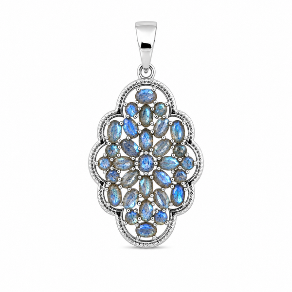 Sterling Silver Labradorite Pendant SSP234