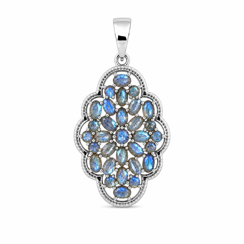 Sterling Silver Labradorite Pendant SSP234