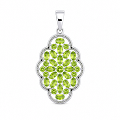 Sterling Silver Peridot Pendant SSP234