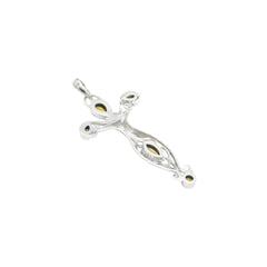 Sterling Silver Citrine Cross Pendant SSP115