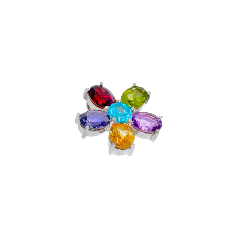 Sterling Silver Multi Gemstone Pendant SSP109