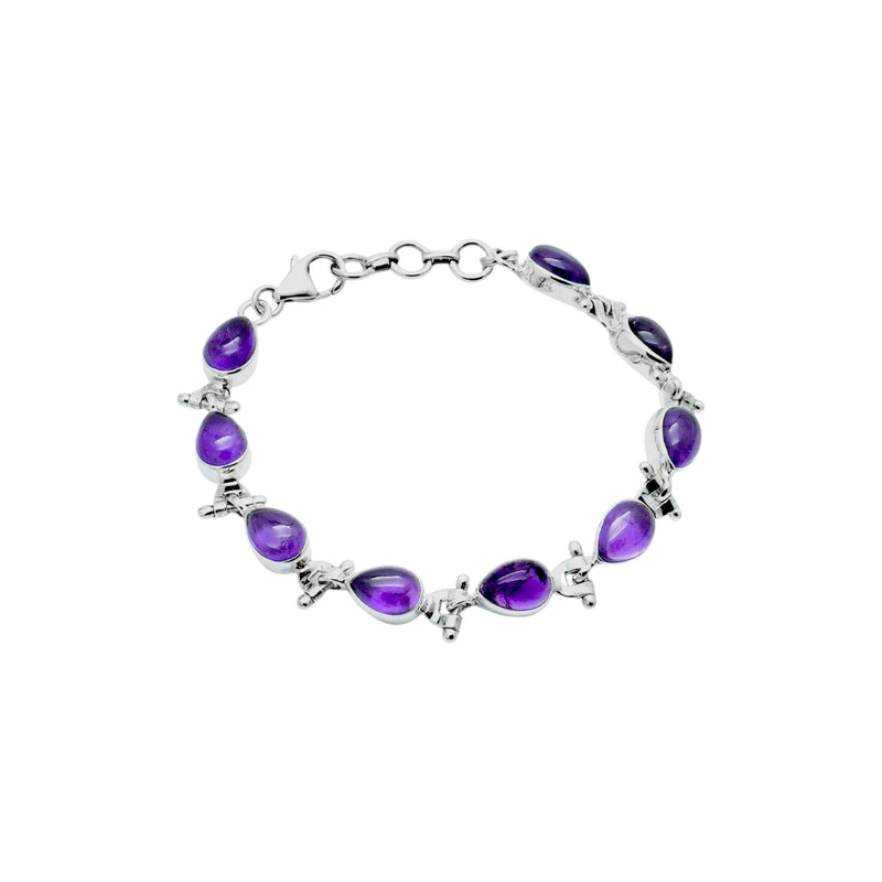 Sterling Silver Amethyst Bracelet SSBR54