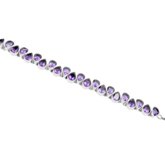 Sterling Silver Amethyst Bracelet SSBR55