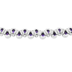 Sterling Silver Amethyst Bracelet SSBR55
