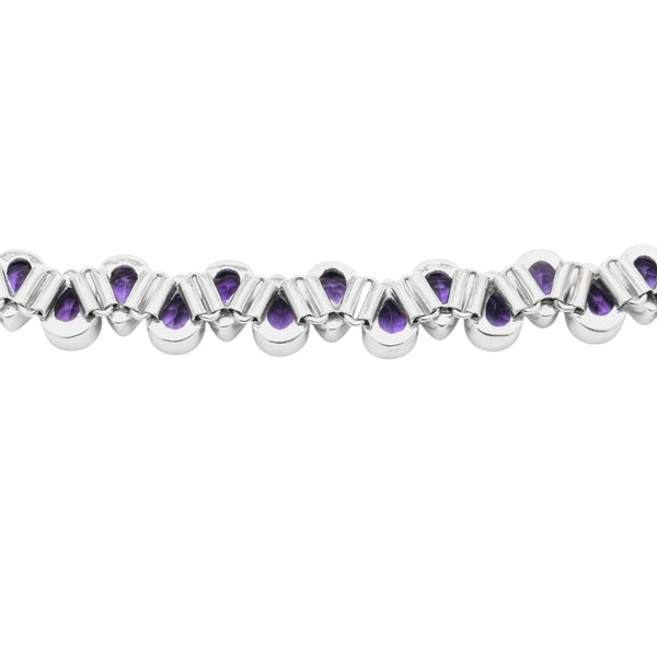 Sterling Silver Amethyst Bracelet SSBR55