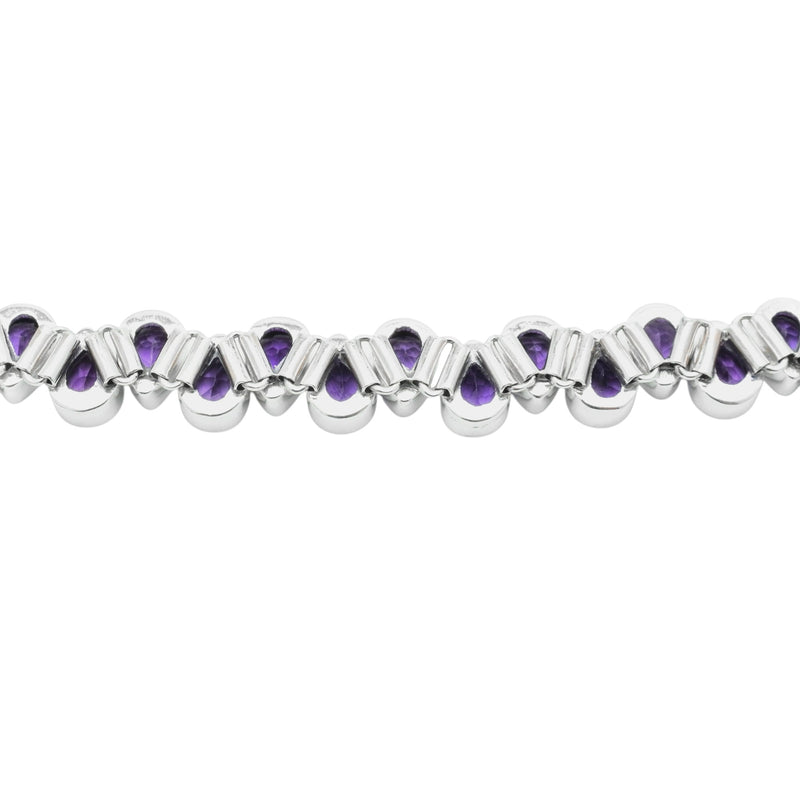 Sterling Silver Amethyst Bracelet SSBR55