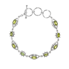 Sterling Silver Peridot Bracelet SSBR16