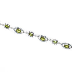 Sterling Silver Peridot Bracelet SSBR16