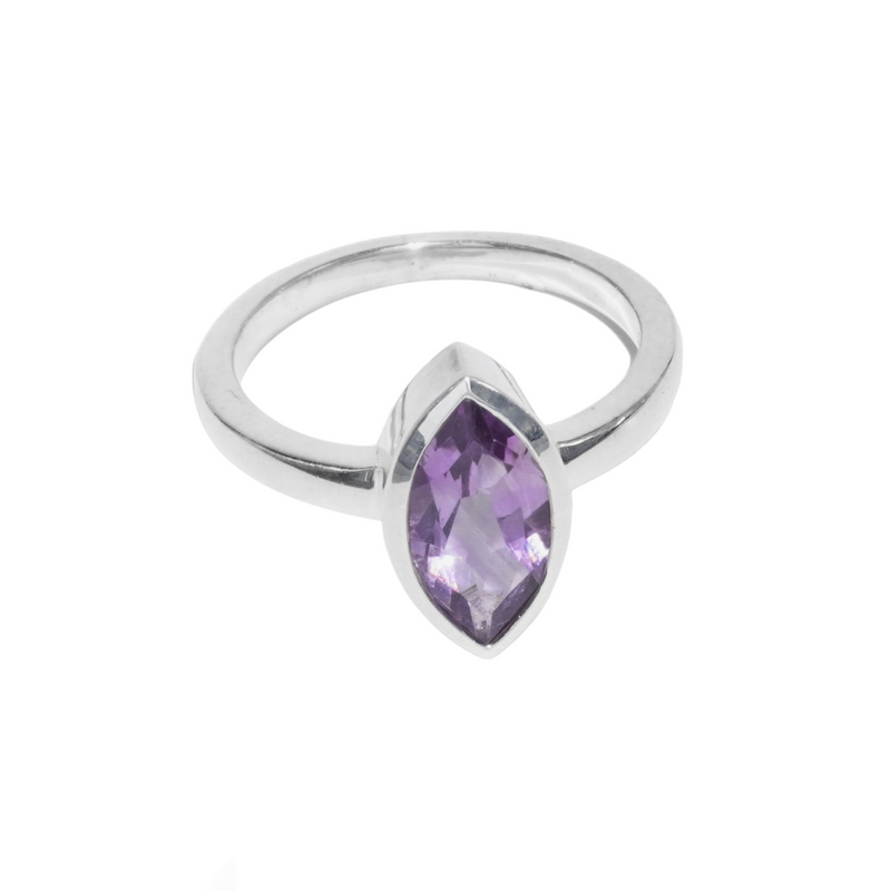Sterling Silver Amethyst Ring SSR87
