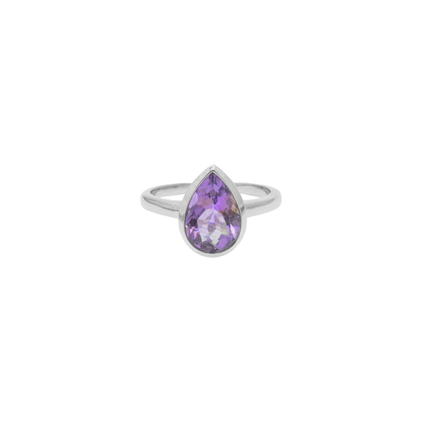 Sterling Silver Amethyst Ring SSR92
