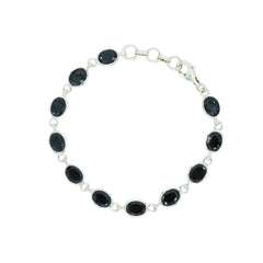 Sterling Silver Black Spinel Bracelet SSBR64