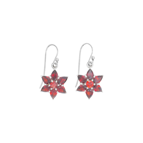 Sterling Silver Garnet Earrings SSER111
